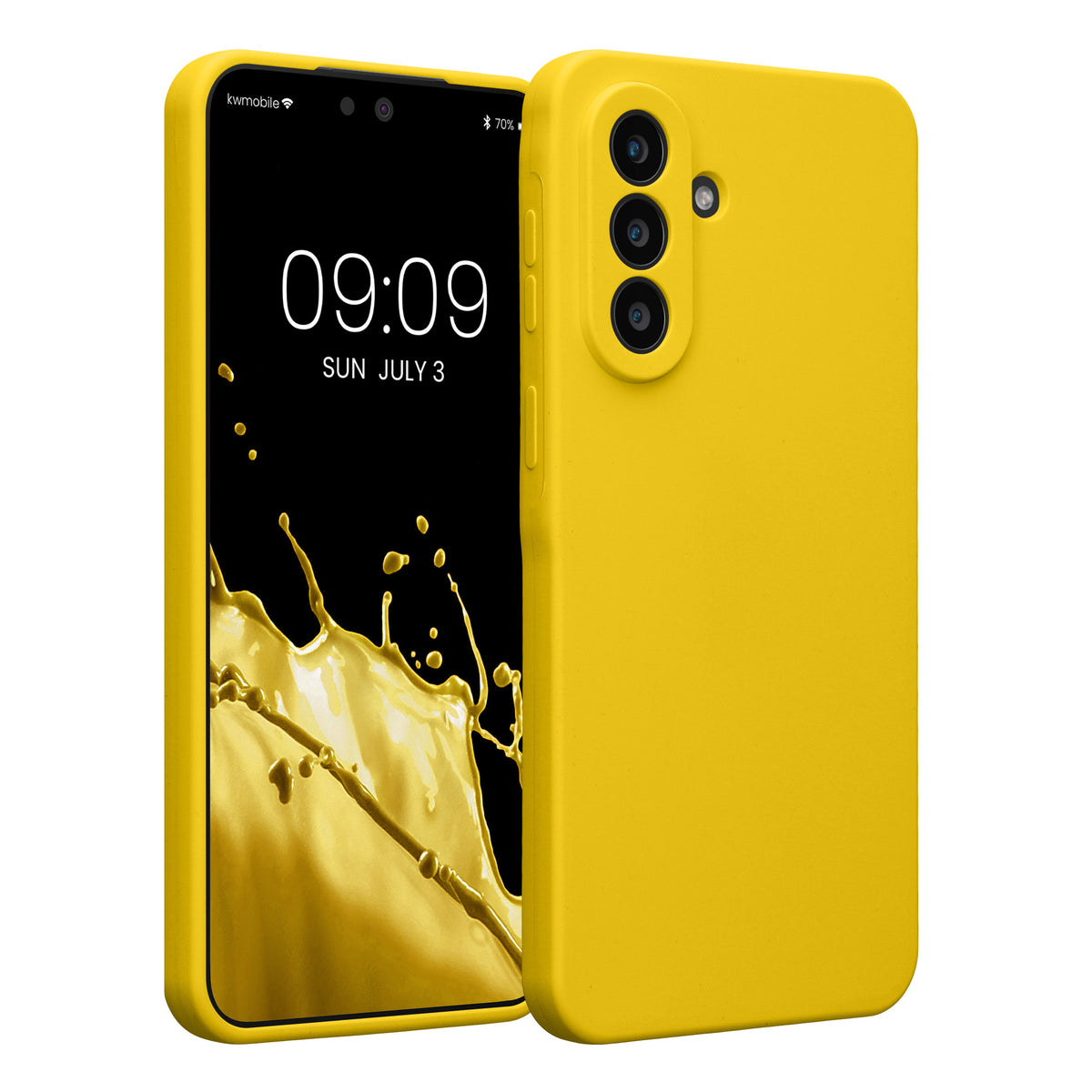 Samsung Galaxy A57 5G Silikon Handyhülle Strahlend Gelb