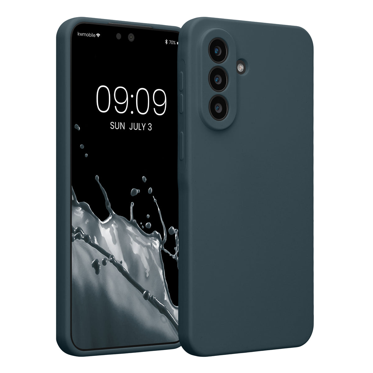 Samsung Galaxy A57 5G Silikon Handyhülle Dunkler Schiefer
