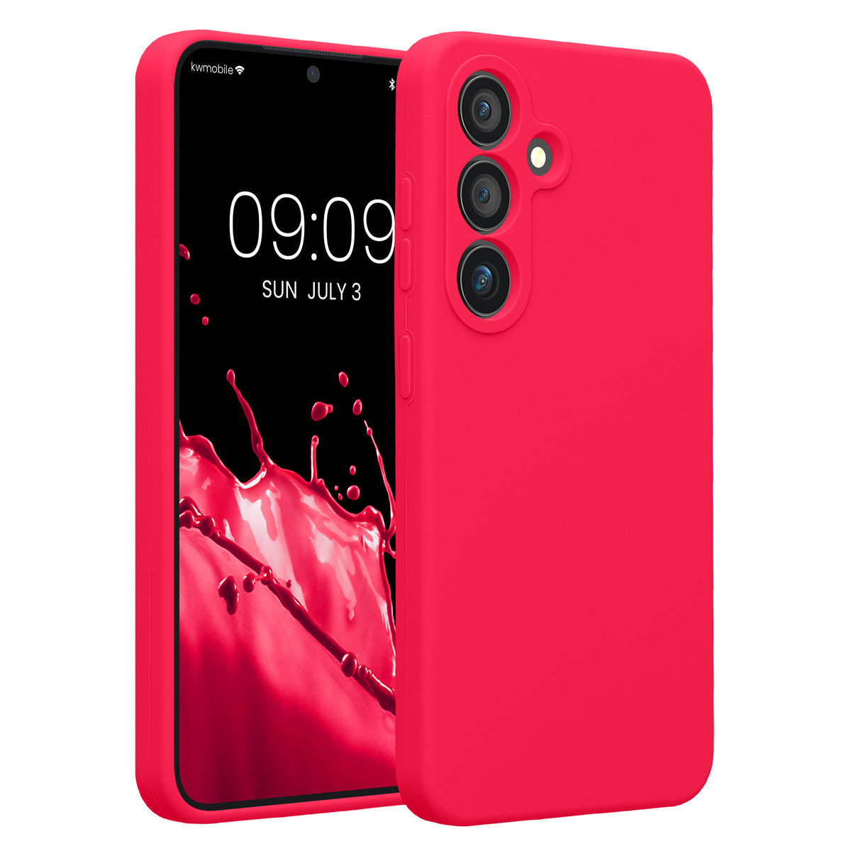 Samsung Galaxy S25 Silikon Handyhülle Neon Pink