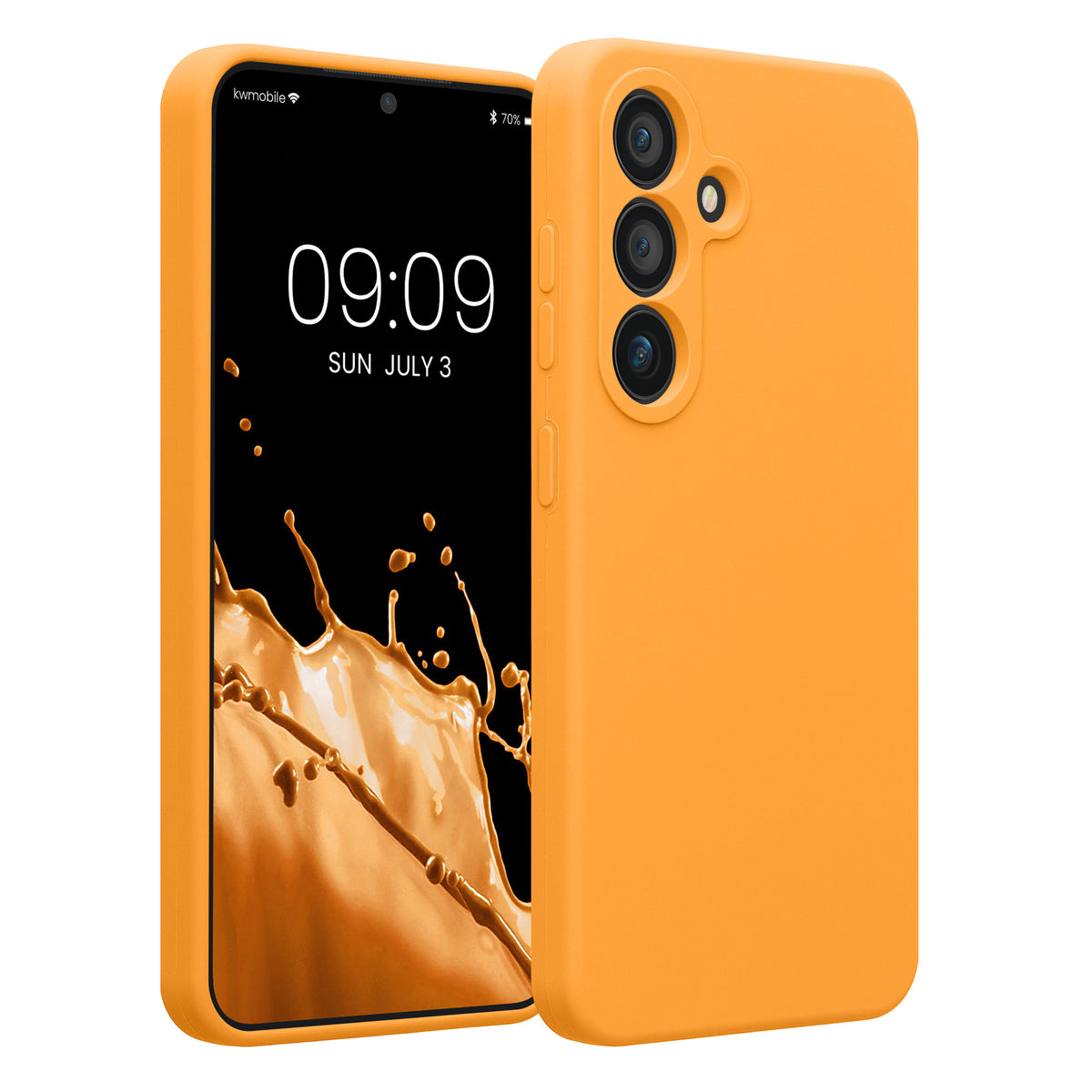 Samsung Galaxy S25 Silikon Handyhülle Fruity Orange