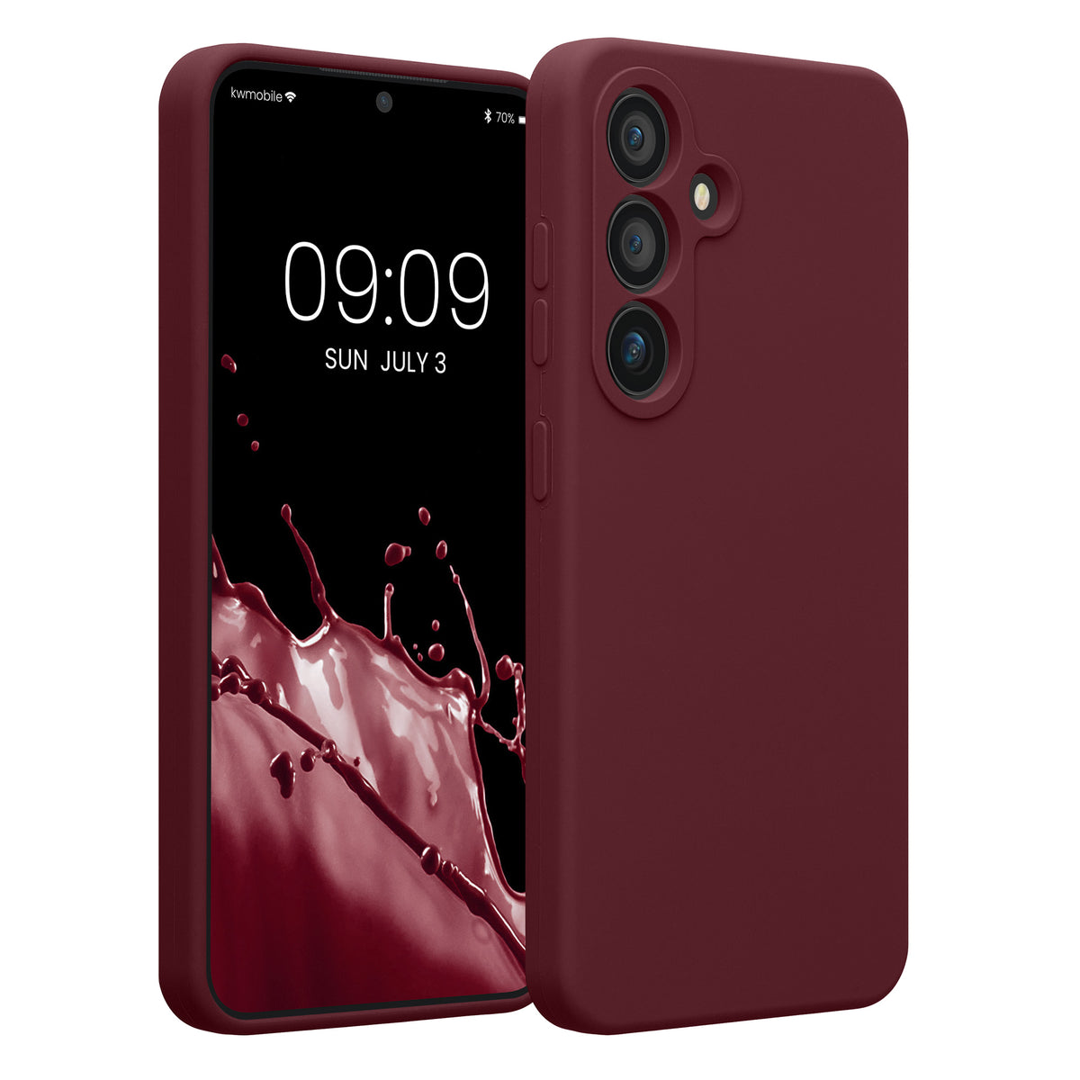 Samsung Galaxy S25 Silikon Handyhülle Bordeaux Violett