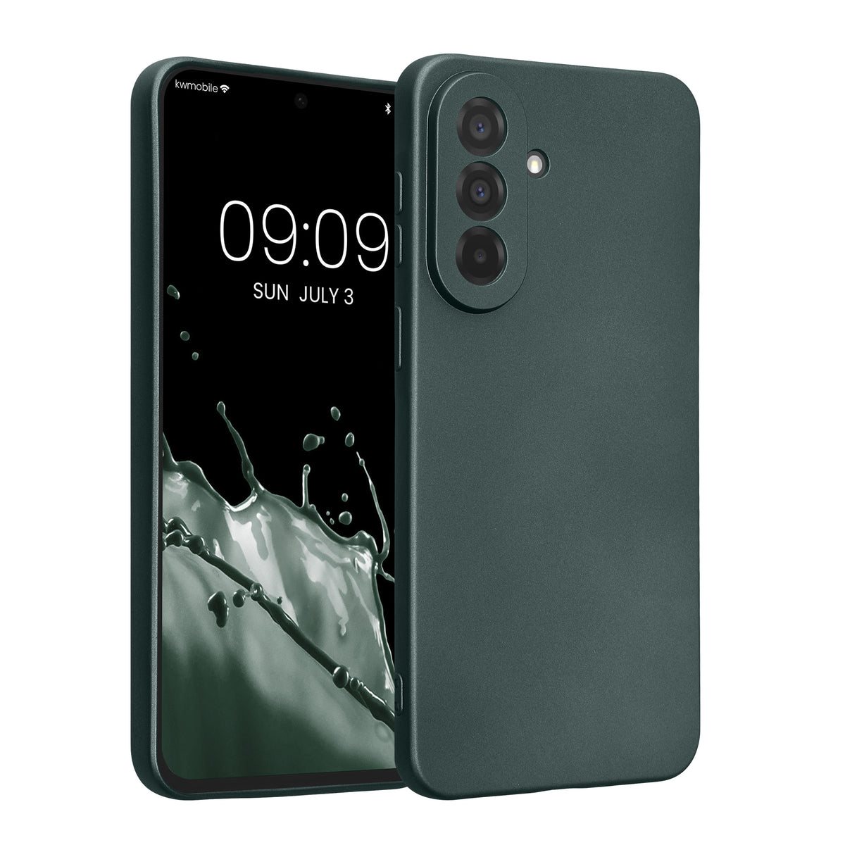 Samsung Galaxy A37 5G Silikon Handyhülle metallisch Metallic Petrol