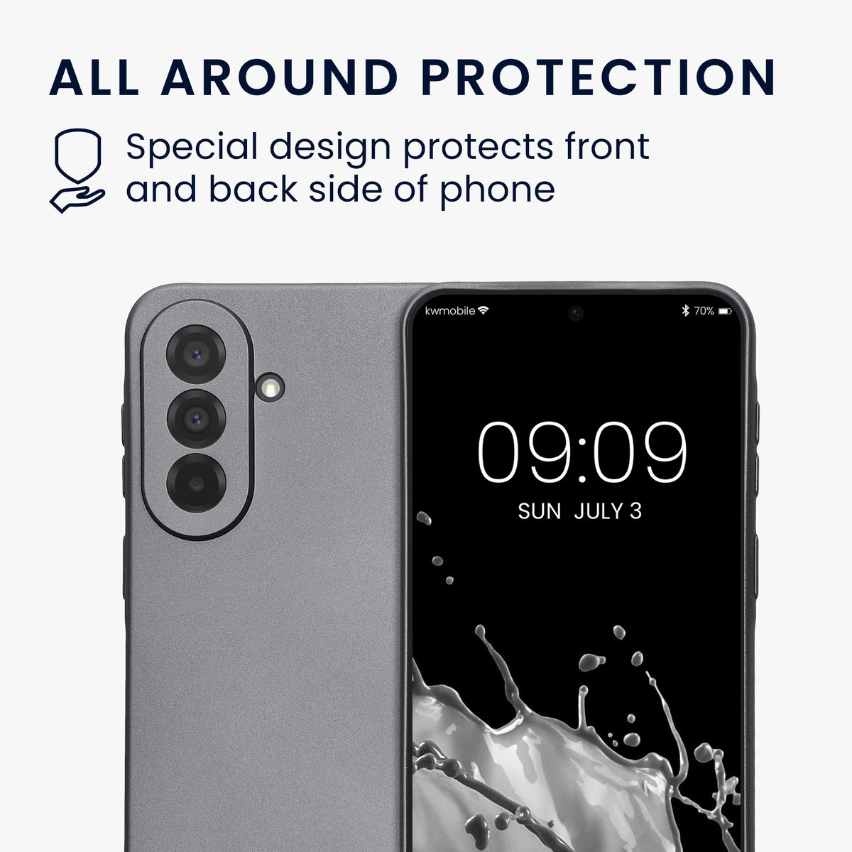Samsung Galaxy A37 5G Silikon Handyhülle metallisch KWM000022AB004C