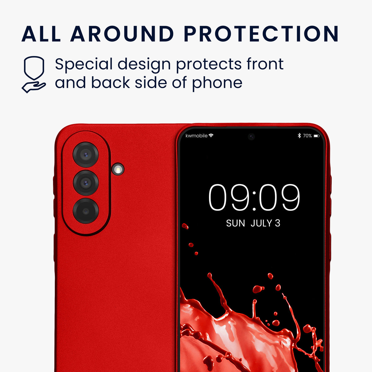 Samsung Galaxy A37 5G Silikon Handyhülle metallisch KWM000022AB007C