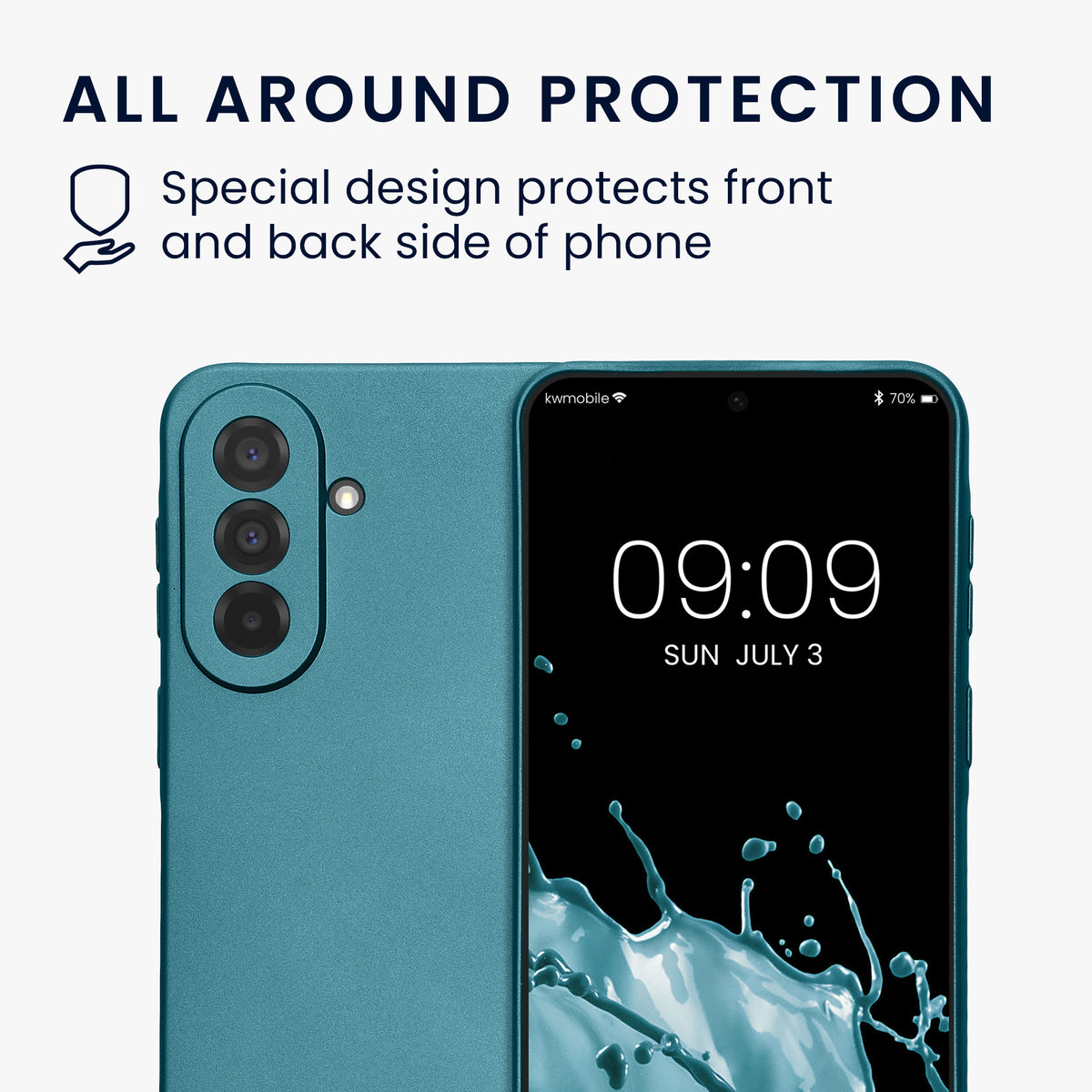 Samsung Galaxy A37 5G Silikon Handyhülle metallisch KWM000022AB009C