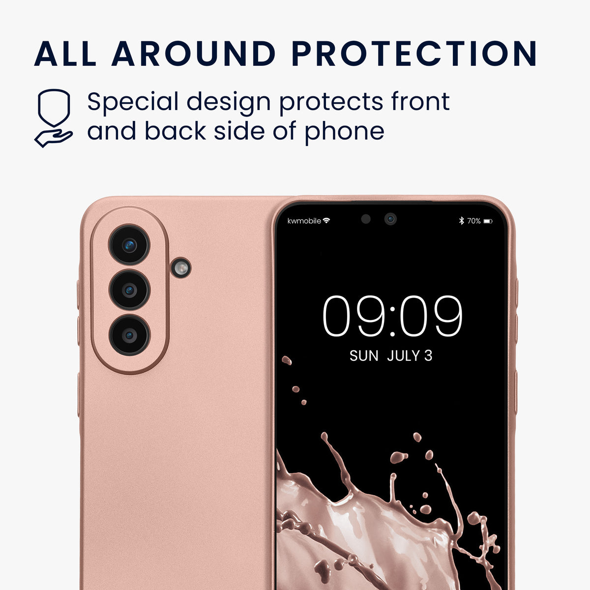 Samsung Galaxy A57 5G Silikon Handyhülle metallisch KWM000022AC001C