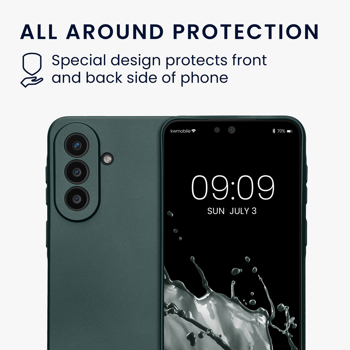 Samsung Galaxy A57 5G Silikon Handyhülle metallisch KWM000022AC002C