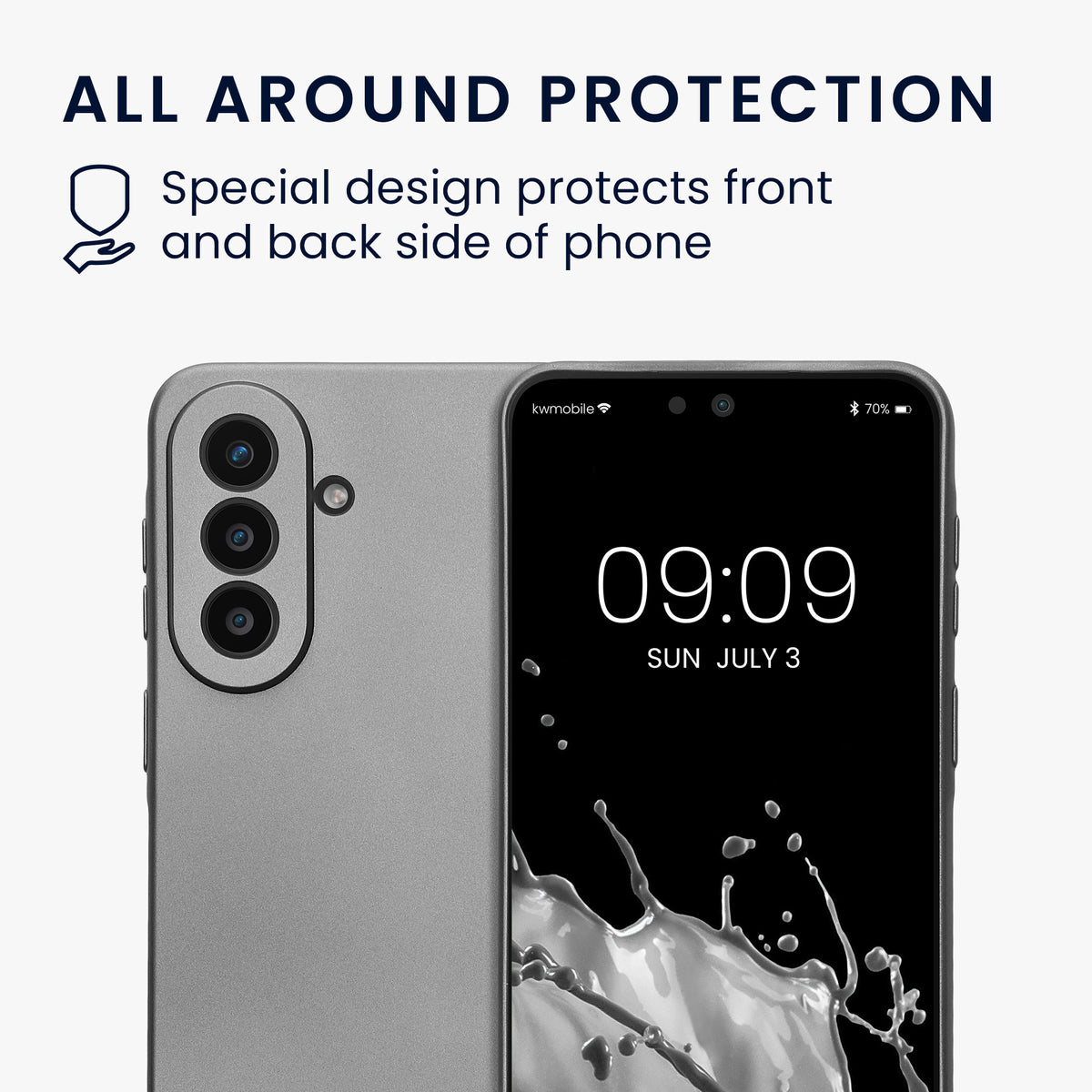 Samsung Galaxy A57 5G Silikon Handyhülle metallisch KWM000022AC004C