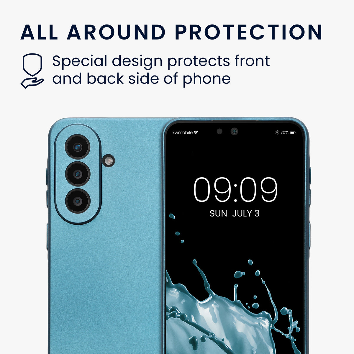 Samsung Galaxy A57 5G Silikon Handyhülle metallisch KWM000022AC009C