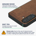 Samsung Galaxy S25 Holz Handyhülle mit MagSafe Dunkelbraun KWM000022AF001C