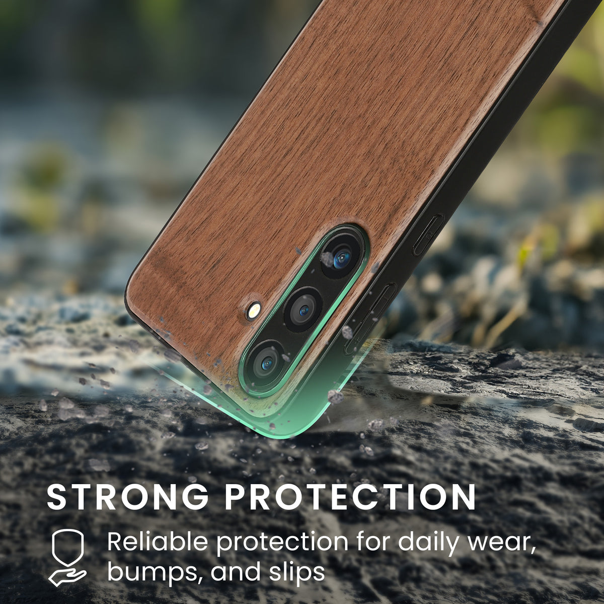 Samsung Galaxy S25 Holz Handyhülle mit MagSafe Dunkelbraun KWM000022AF001C