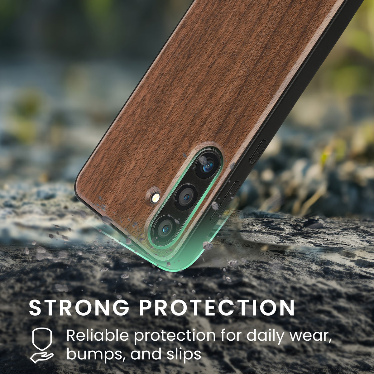 Samsung Galaxy S24 Holz Handyhülle mit MagSafe Dunkelbraun KWM000022AG001C