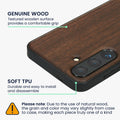Samsung Galaxy S24 Holz Handyhülle mit MagSafe Dunkelbraun KWM000022AG001C
