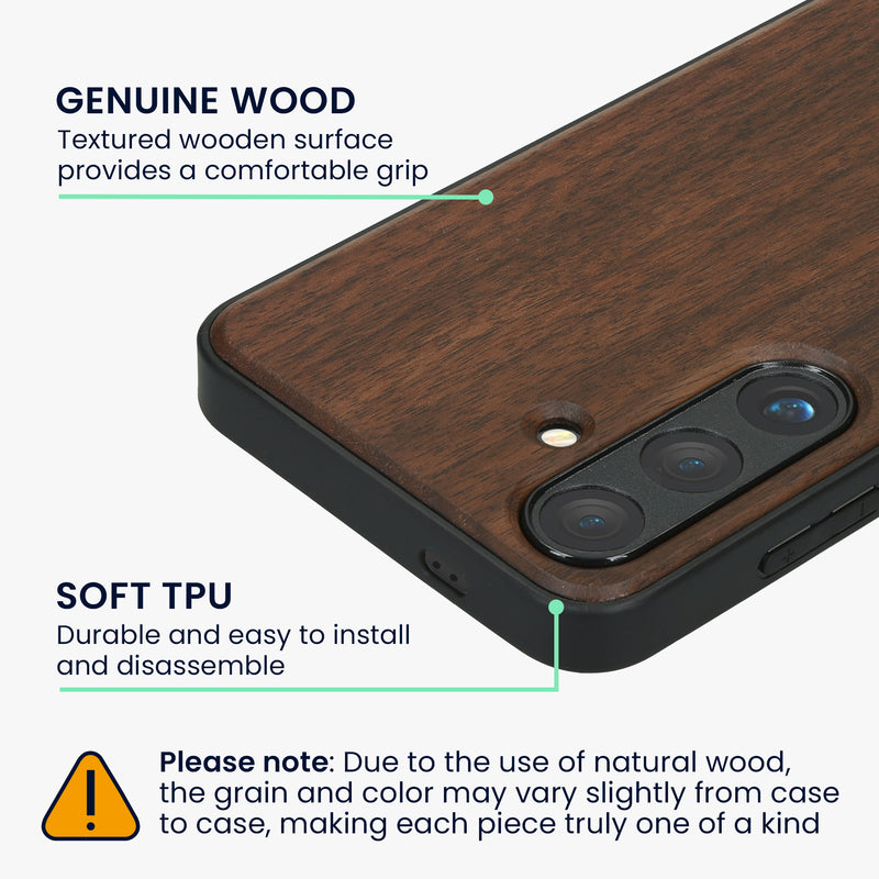 Samsung Galaxy S24 Holz Handyhülle mit MagSafe Dunkelbraun KWM000022AG001C