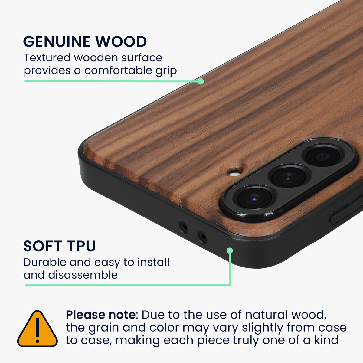 Samsung Galaxy A56 5G Holz Handyhülle mit MagSafe Dunkelbraun KWM000022AH001C