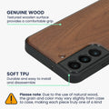 Samsung Galaxy S22 Pro Holz Handyhülle mit MagSafe Dunkelbraun KWM000022AI001C