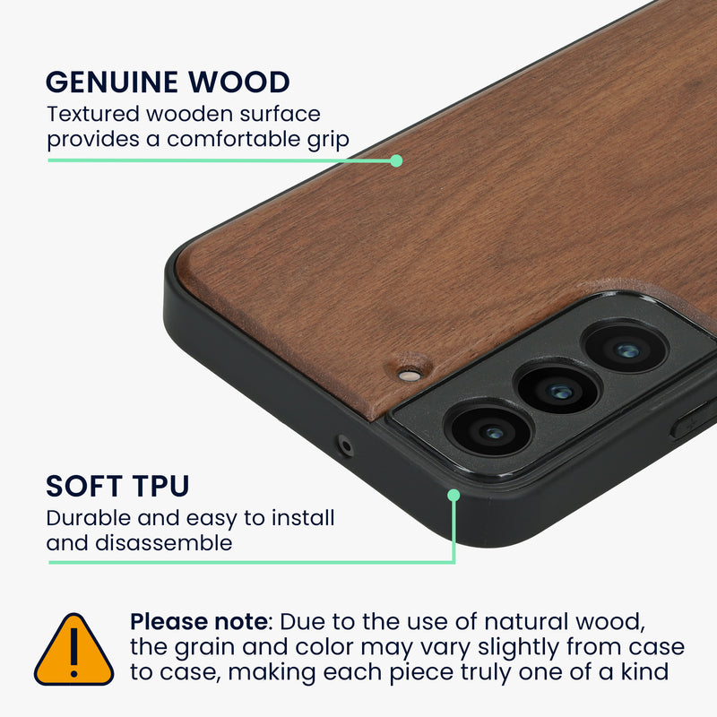 Samsung Galaxy S22 Pro Holz Handyhülle mit MagSafe Dunkelbraun KWM000022AI001C