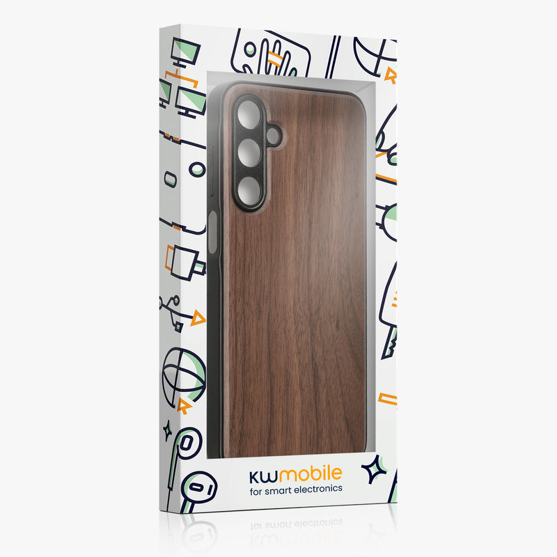 Samsung Galaxy A16 5G Holz Handyhülle mit MagSafe Dunkelbraun KWM000022AJ001C
