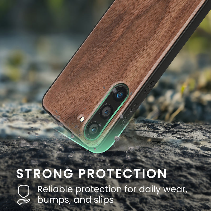 Samsung Galaxy S23 Holz Handyhülle Dunkelbraun KWM000022AK001C