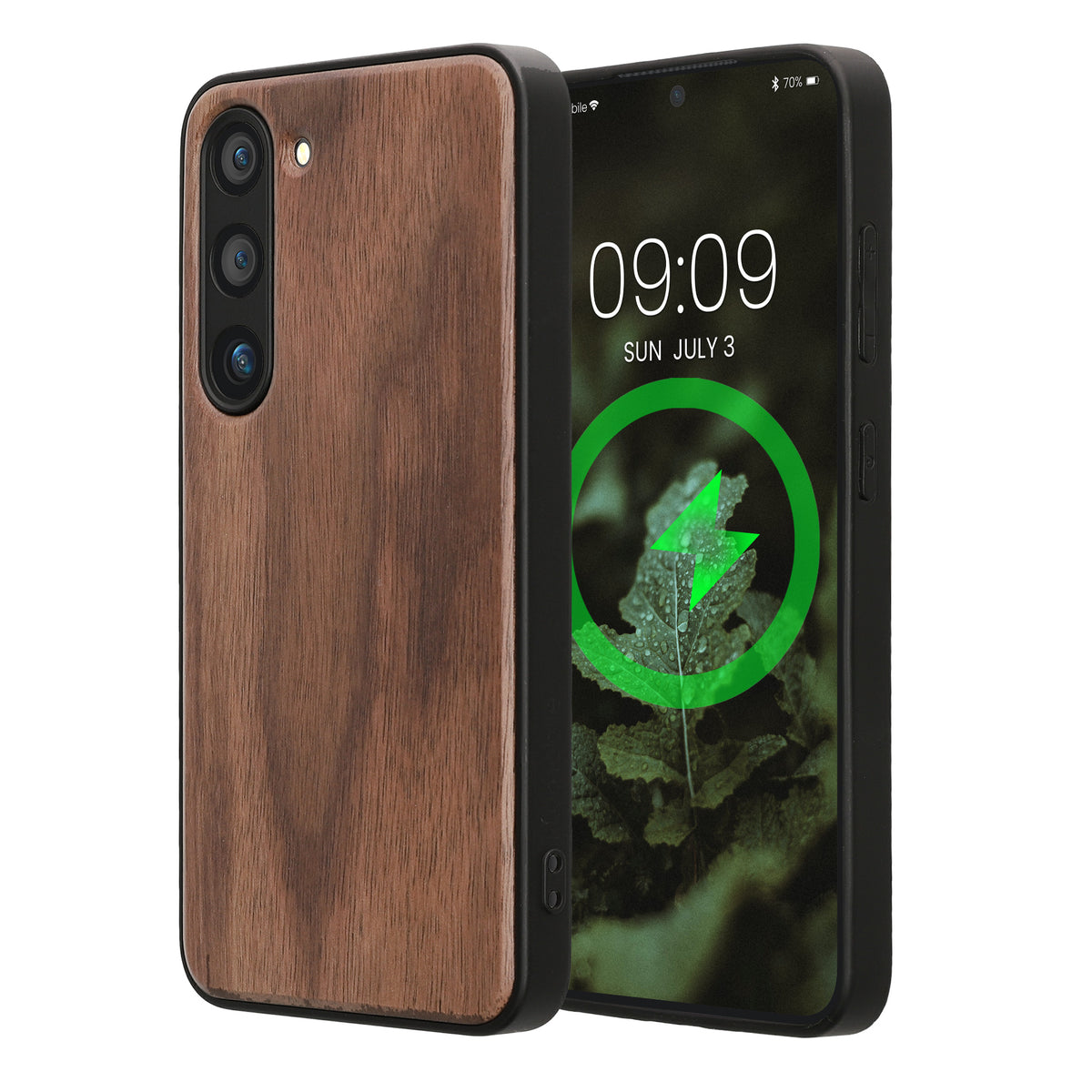 Samsung Galaxy S23 Holz Handyhülle Dunkelbraun
