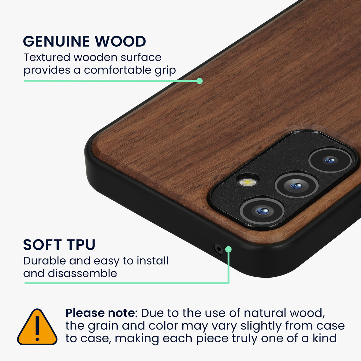 Samsung Galaxy A54 5G Holz Handyhülle mit MagSafe Dunkelbraun KWM000022AN001C