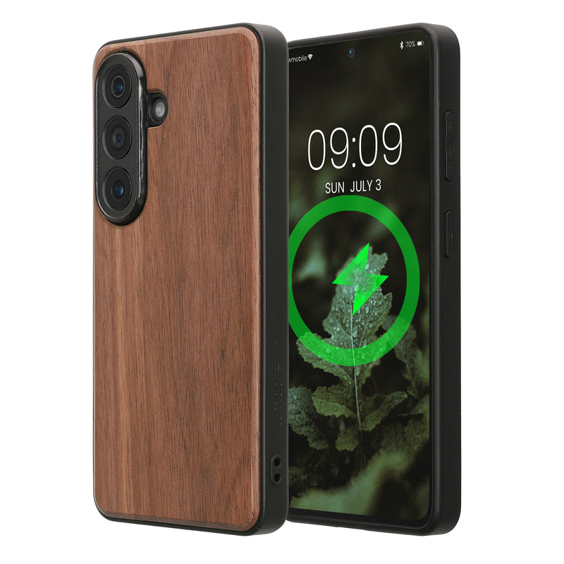 Samsung Galaxy S26 Holz Handyhülle Dunkelbraun