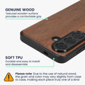 Samsung Galaxy S26 Holz Handyhülle Dunkelbraun KWM000022AO001C