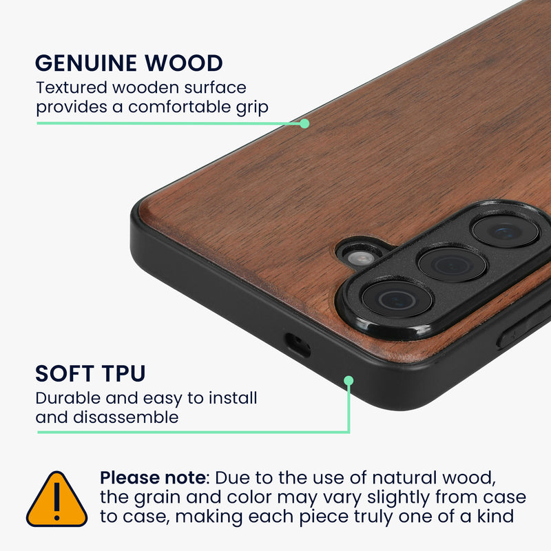 Samsung Galaxy S26 Holz Handyhülle Dunkelbraun KWM000022AO001C