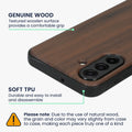 Samsung Galaxy A17 4G / 5G Holz Handyhülle mit MagSafe Dunkelbraun KWM000022AQ001C