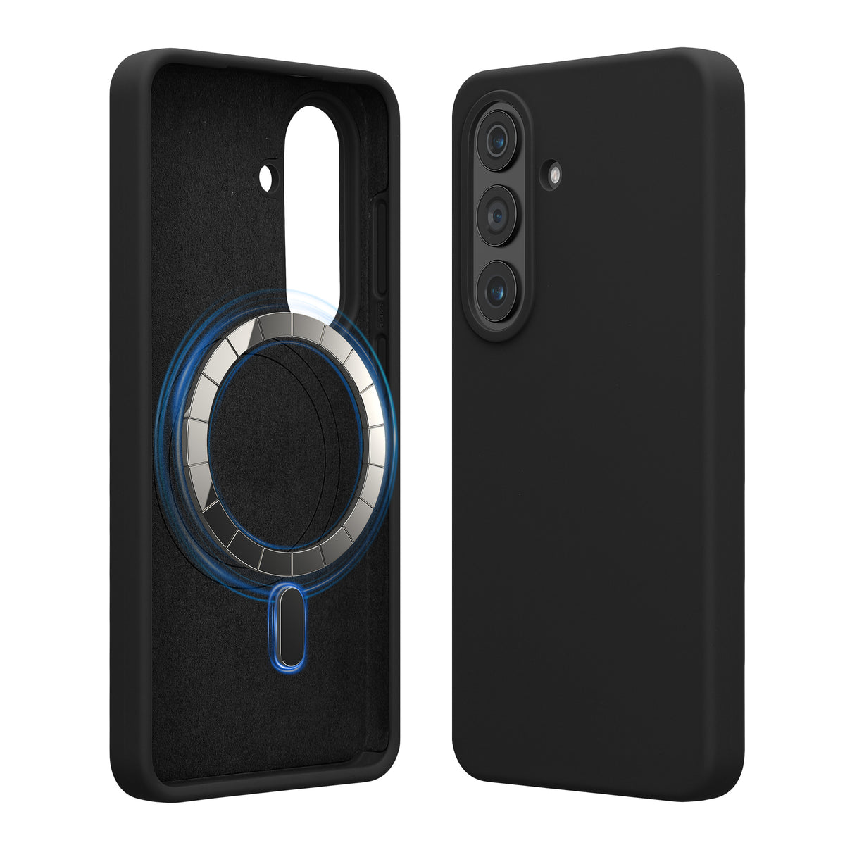 Samsung Galaxy S26 Plus Silikon Handyhülle mit MagSafe Schwarz