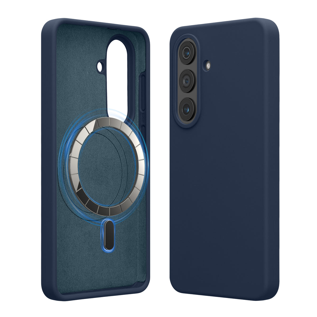 Samsung Galaxy S26 Plus Silikon Handyhülle mit MagSafe Marineblau
