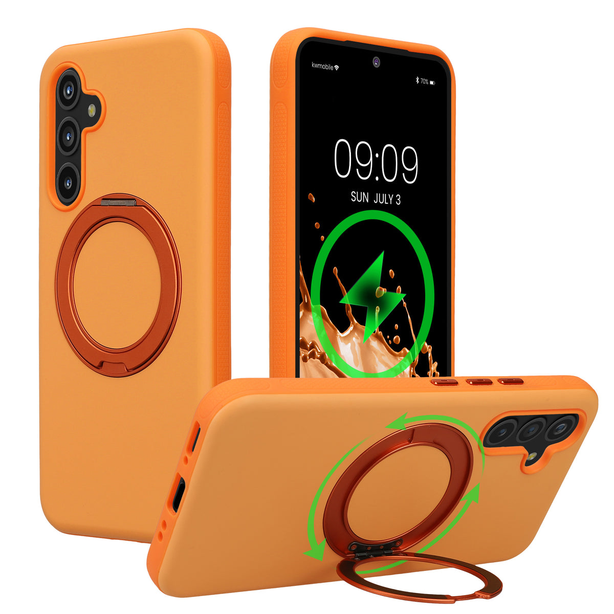 Samsung Galaxy A54 5G Handyhülle mit MagSafe mit Ständer Orange