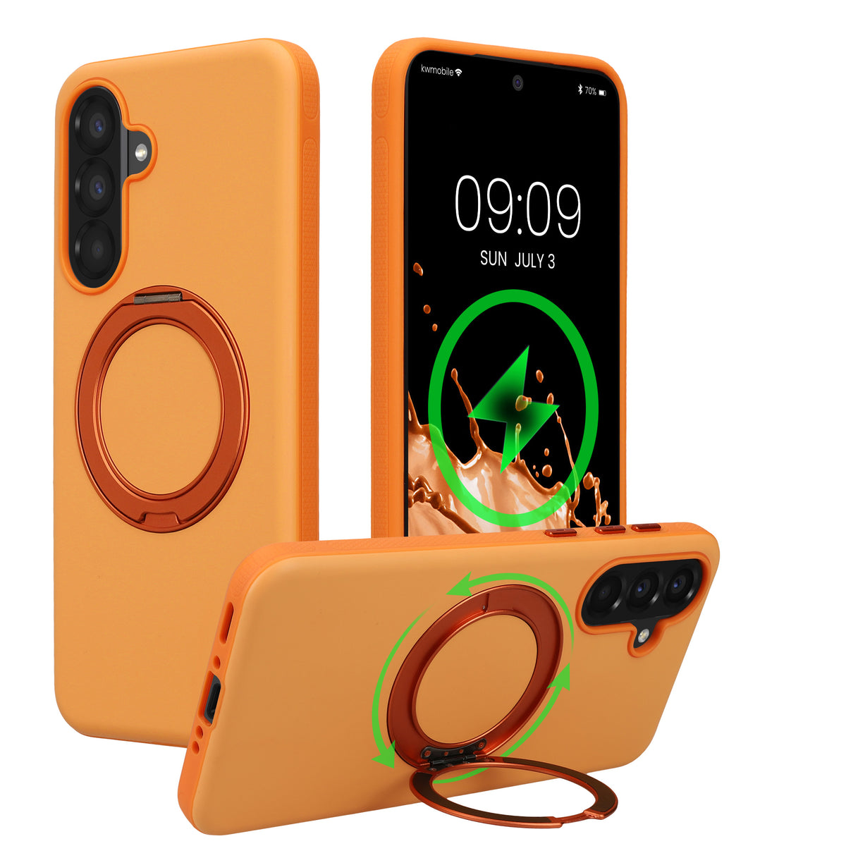 Samsung Galaxy A56 5G Handyhülle mit MagSafe mit Ständer Orange