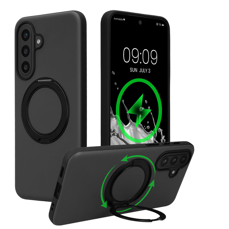 Samsung Galaxy A57 5G Handyhülle mit MagSafe mit Ständer Schwarz