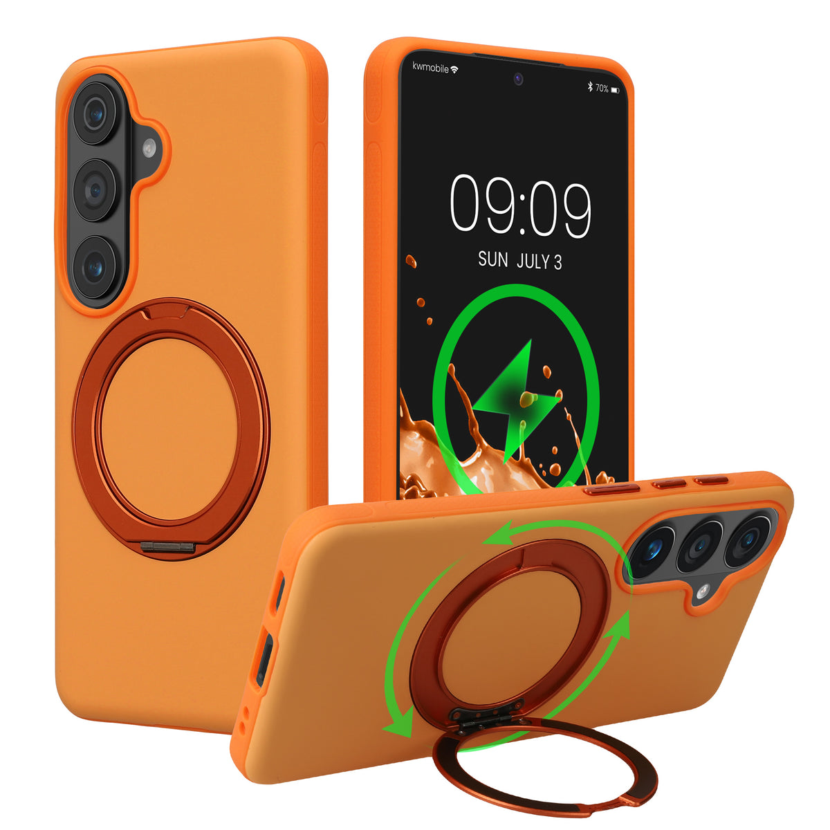 Samsung Galaxy S26 Handyhülle mit MagSafe mit Ständer Orange