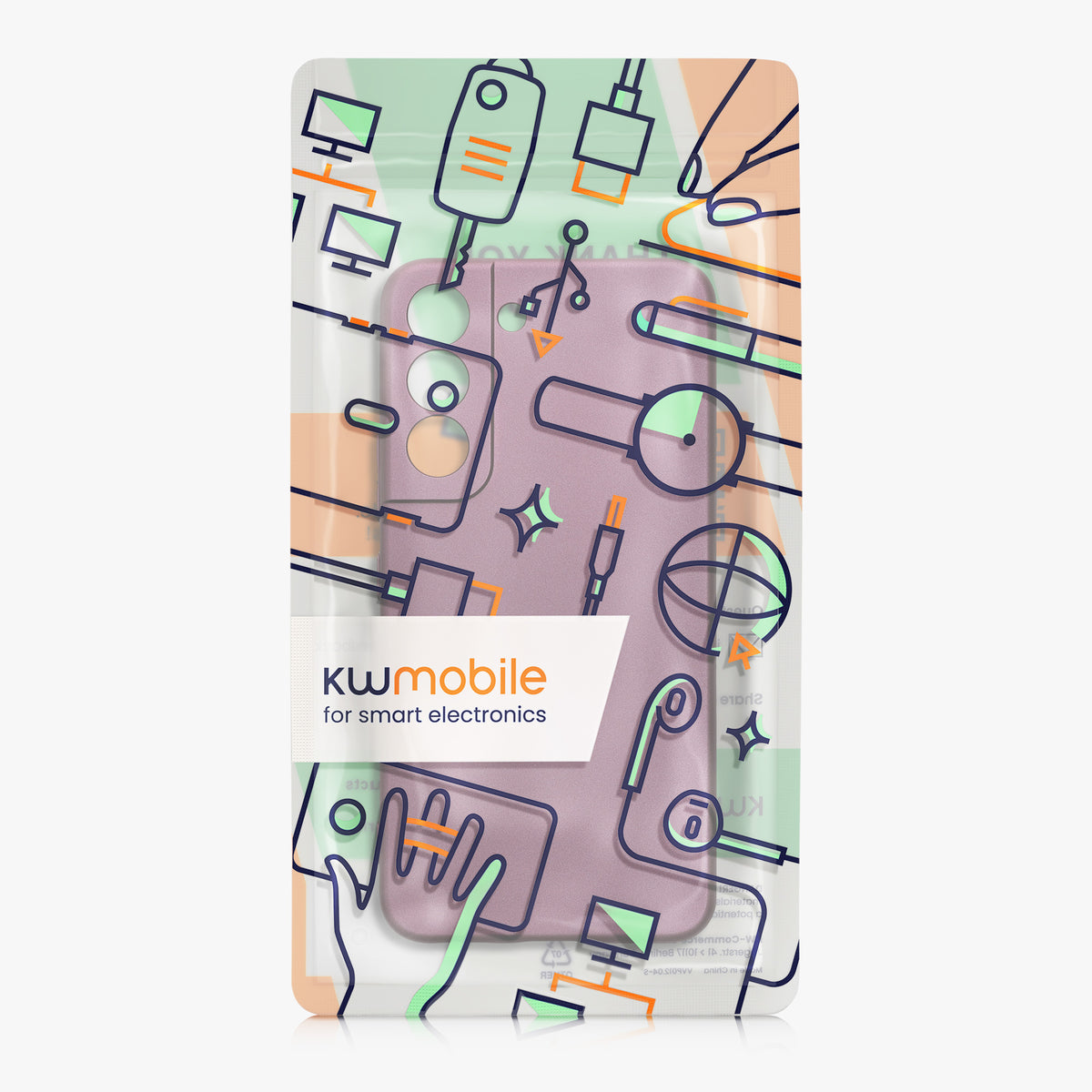 kwmobile Handyhülle für Samsung Galaxy S22 Hülle - weiche Silikon Case metallisch schimmernd - Schutzhülle Cover - Metallic Lavendel Metallic Lavendel