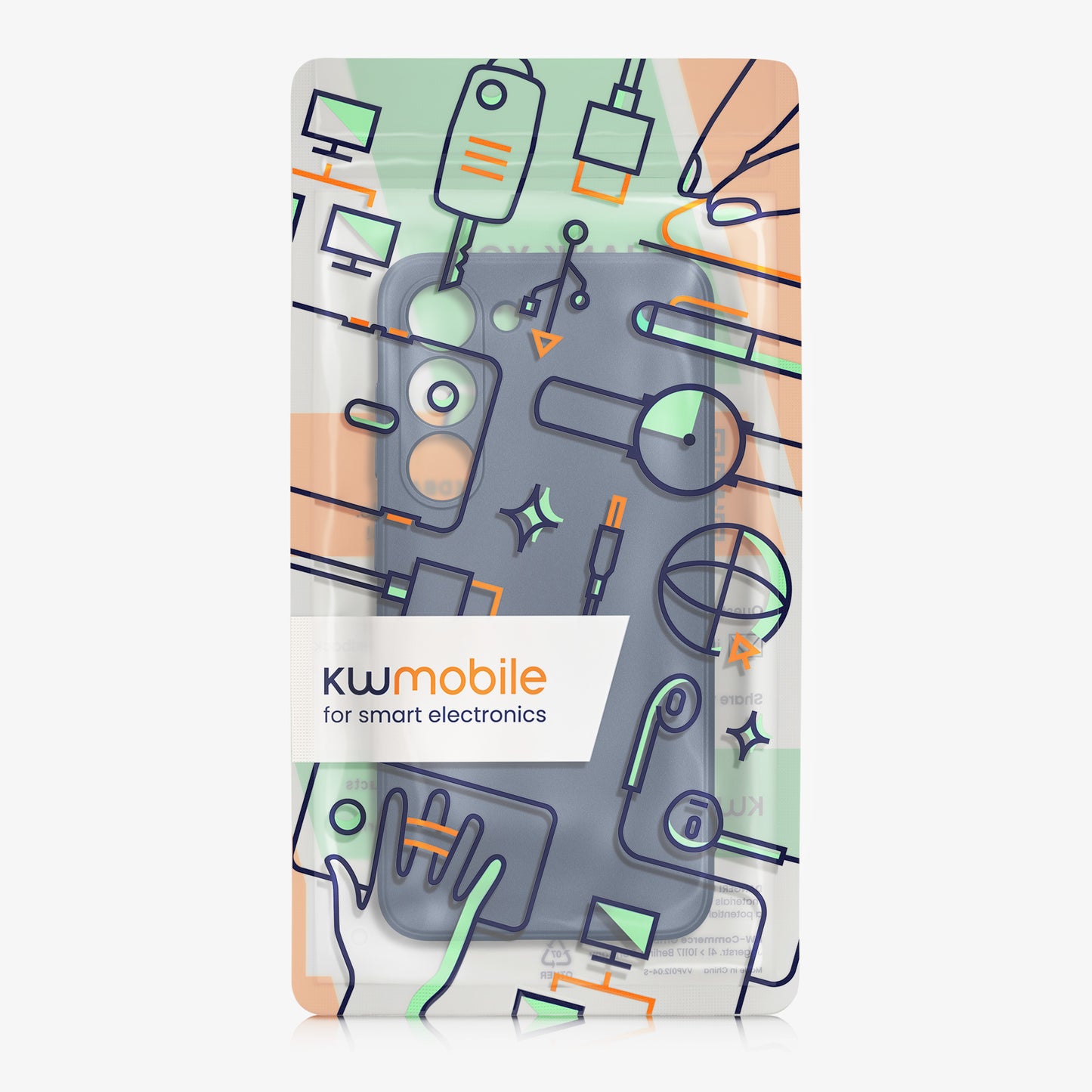 kwmobile Handyhülle für Samsung Galaxy S23 Hülle - weiche Silikon Case metallisch schimmernd - Schutzhülle Cover - Metallic Blau Metallic Blau