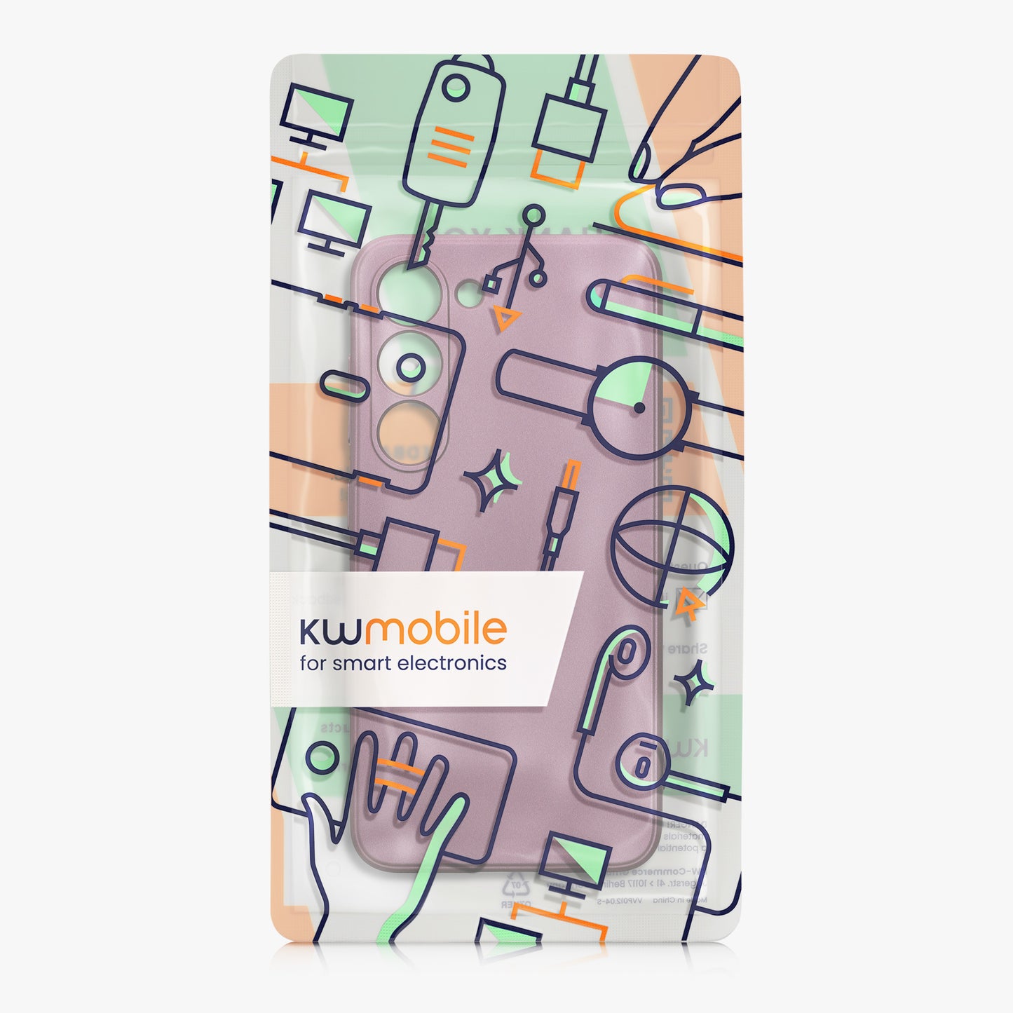 kwmobile Handyhülle für Samsung Galaxy S23 Hülle - weiche Silikon Case metallisch schimmernd - Schutzhülle Cover - Metallic Lavendel Metallic Lavendel