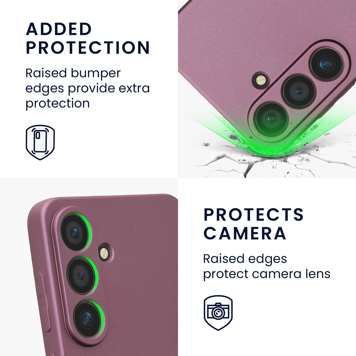kwmobile Handyhülle für Samsung Galaxy S25 Hülle - weiche Silikon Case metallisch schimmernd - Schutzhülle Cover - Metallic Lavendel Metallic Lavendel