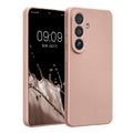 kwmobile Handyhülle für Samsung Galaxy S26 Hülle - weiche Silikon Case metallisch schimmernd - Schutzhülle Cover - Metallic Rosegold Metallic Rosegold