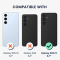 kwmobile Handyhülle für Samsung Galaxy S26 FE Hülle - Case Silikon - Kabelloses Laden - Schutzhülle Cover in Schwarz Schwarz