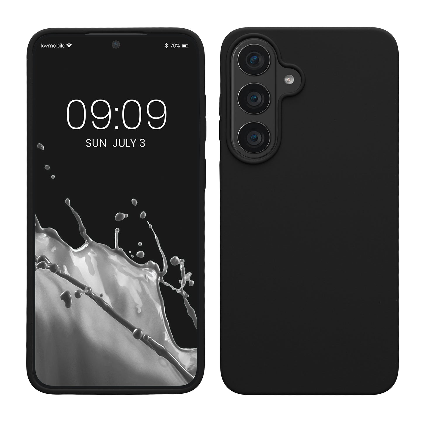kwmobile Handyhülle für Samsung Galaxy S26 FE Hülle - Case Silikon - Kabelloses Laden - Schutzhülle Cover in Schwarz Schwarz