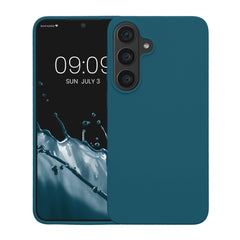 kwmobile Handyhülle für Samsung Galaxy S26 FE Hülle - Case Silikon - Kabelloses Laden - Schutzhülle Cover in Petrol matt Petrol matt