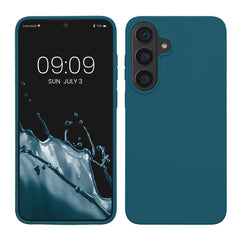 kwmobile Handyhülle für Samsung Galaxy S26 FE Hülle - Case Silikon - Kabelloses Laden - Schutzhülle Cover in Petrol matt Petrol matt
