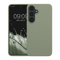 kwmobile Handyhülle für Samsung Galaxy S26 FE Hülle - Case Silikon - Kabelloses Laden - Schutzhülle Cover in Graugrün Graugrün