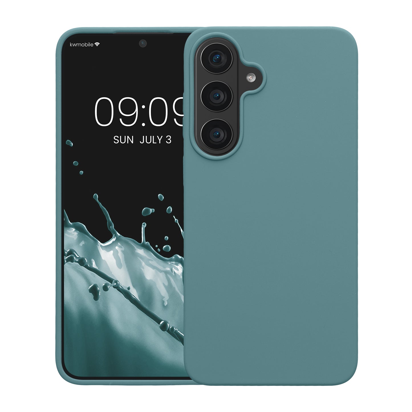 kwmobile Handyhülle für Samsung Galaxy S26 FE Hülle - Case Silikon - Kabelloses Laden - Schutzhülle Cover in Arctic Night Arctic Night