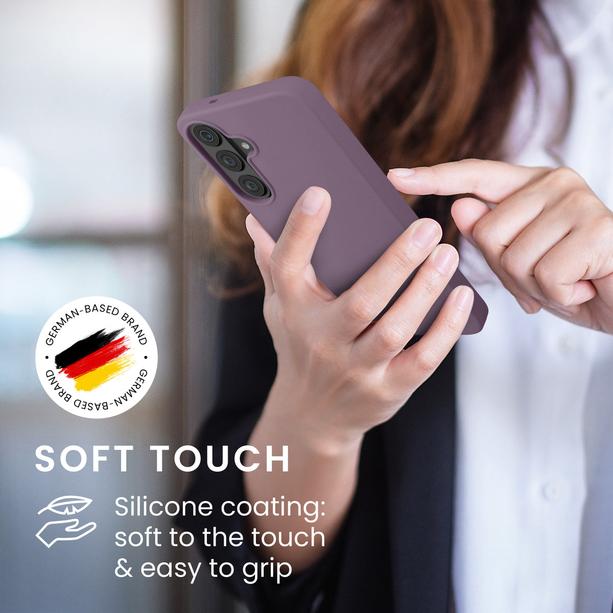 kwmobile Handyhülle für Samsung Galaxy S26 FE Hülle - Case Silikon - Kabelloses Laden - Schutzhülle Cover in Helle Iris Helle Iris