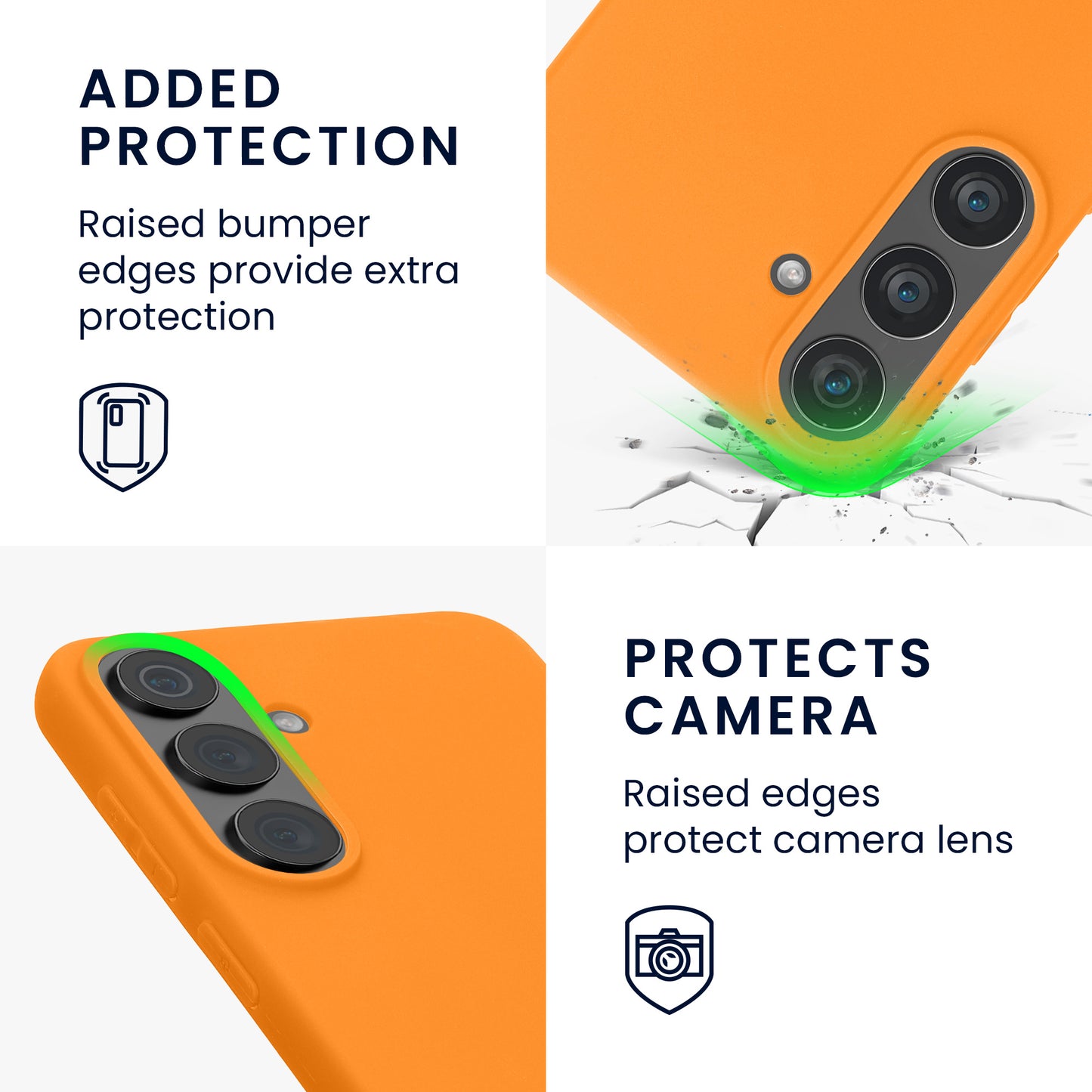kwmobile Hülle für Samsung Galaxy S26 FE TPU Case - Handyhülle unterstützt kabelloses Laden, flexible Schutzhülle, gummiertes Cover in Fruity Orange Fruity Orange