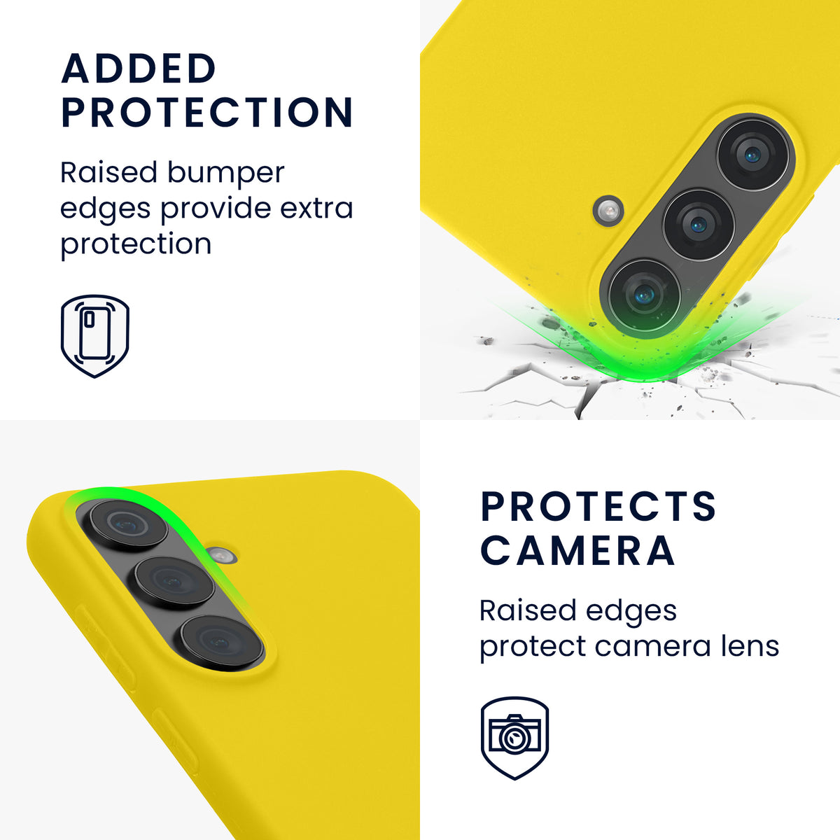 kwmobile Hülle für Samsung Galaxy S26 FE TPU Case - Handyhülle unterstützt kabelloses Laden, flexible Schutzhülle, gummiertes Cover in Strahlend Gelb Strahlend Gelb