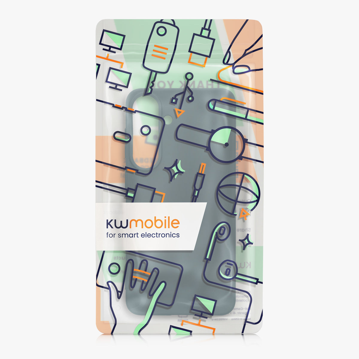 kwmobile Hülle für Samsung Galaxy S26 FE TPU Case - Handyhülle unterstützt kabelloses Laden, flexible Schutzhülle, gummiertes Cover in Dunkler Schiefer Dunkler Schiefer